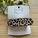 Hair Clip Flat- Distressed Cheetah