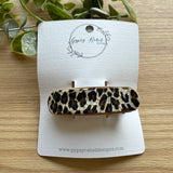 Hair Clip Flat- Distressed Cheetah