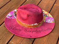 Burnt Hat- Pink Bloom Unapologetically