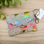 Mini Pouch- Rainbow Hair On Hide