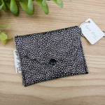 Mini Pouch- Black & White Mini Dots