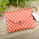 Mini Pouch-  Red & Yellow Checkered