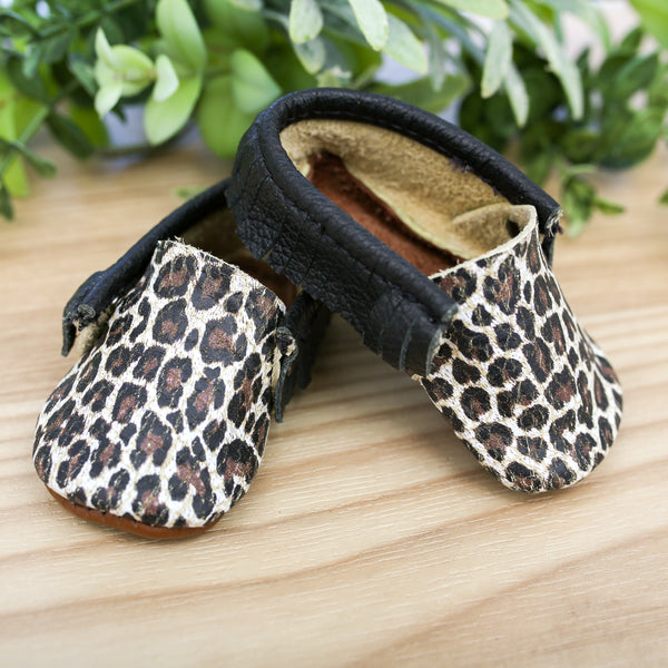 Baby Moccasins- Cheetah Print