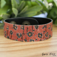 Cuff Bracelet- Terracotta Leopard