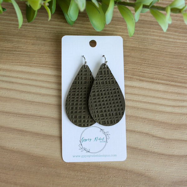 Taylor- Olive Linen Embossed