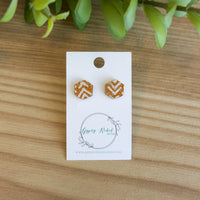 Stella- Hexagon Mustard Chevron