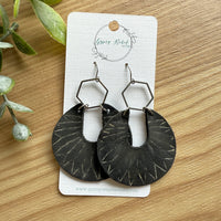 Amelia- Black & Tan Embossed