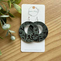Lexie- Teal Floral Embossed