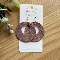 Lexie- Antique Mauve Floral Embossed
