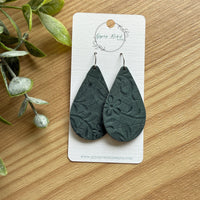 Taylor- Teal Floral Embossed
