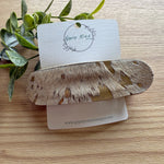 Hair Clip Flat- Gold Acid Hair on Hide