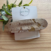 Hair Clip Flat- Gold Acid Hair on Hide