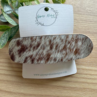 Hair Clip Flat- Brown Hair on Hide