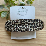 Hair Clip Flat- Distressed Cheetah