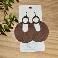Amelia- Distressed Brown Embossed