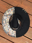 Burnt Hat- Black Metallic Animal Print