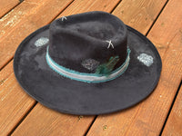Burnt Hat- Black Animal Print