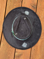 Burnt Hat- Black Animal Print
