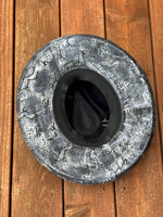 Burnt Hat- Black Animal Print