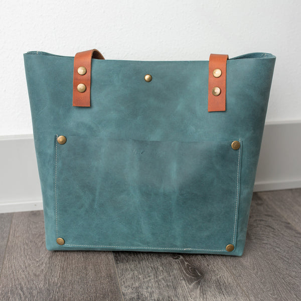 June Tote Bag- Denver Teal